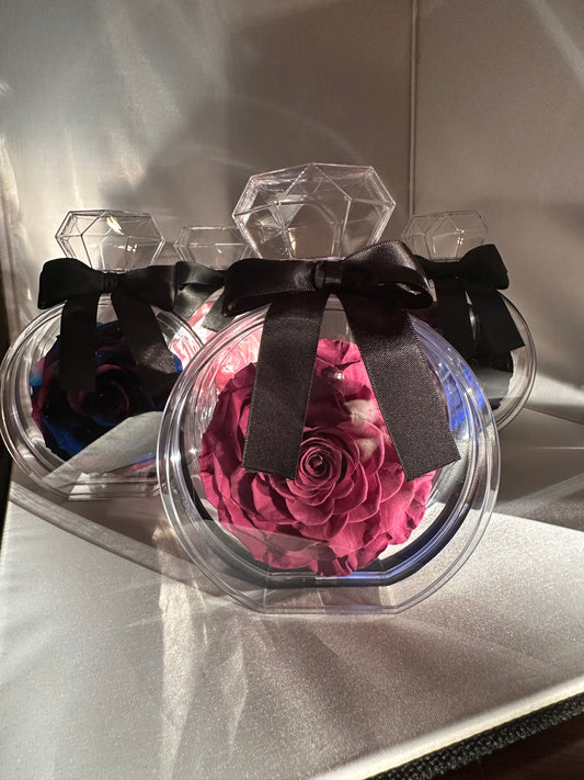 Perfume Bottle with Wine Preserved Rose