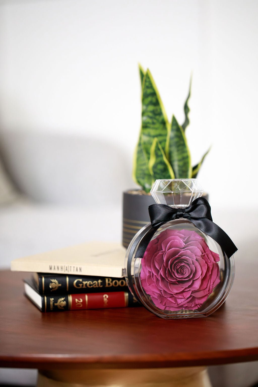 Perfume Bottle with Wine Preserved Rose - Juliet's Roses