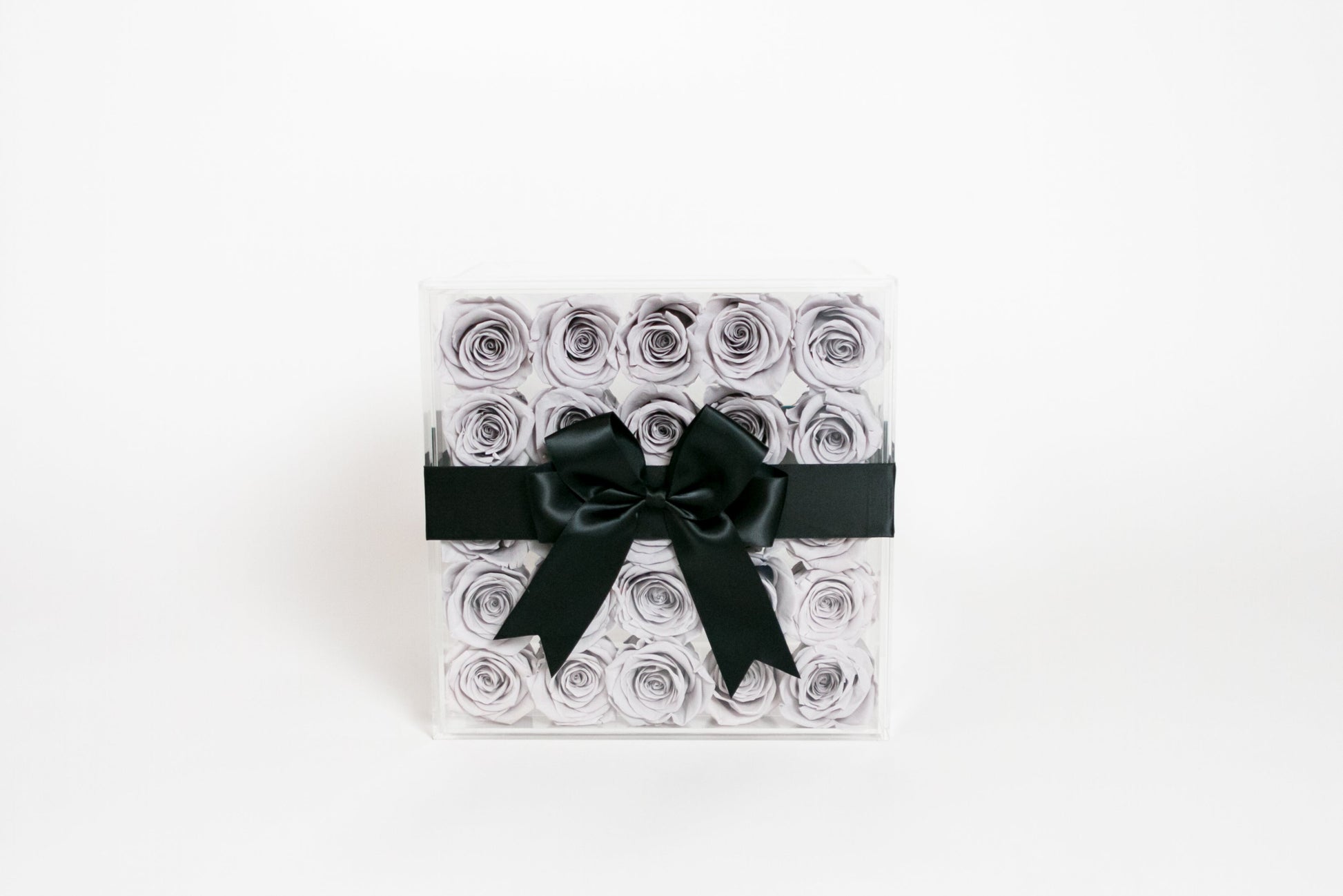 Twenty-five Preserved Roses in Clear Display - Juliet's Roses