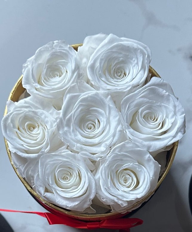 Classic White Round - Juliet's Roses